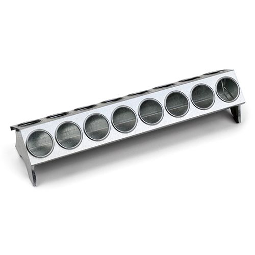 Bainbridge Chicks Galvanised Hole Feed Trough 16 Hole