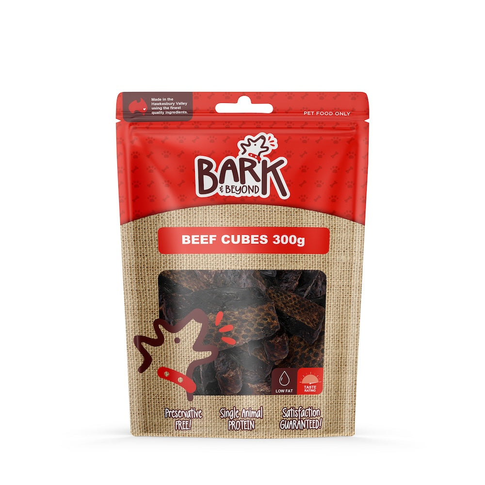 Bark & Beyond Beef Cubes 300g