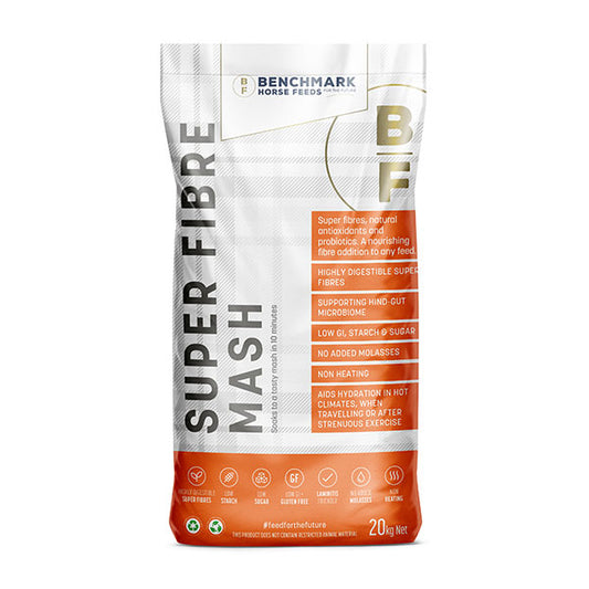 Benchmark Super Fibre Mash 20kg horse feed bag