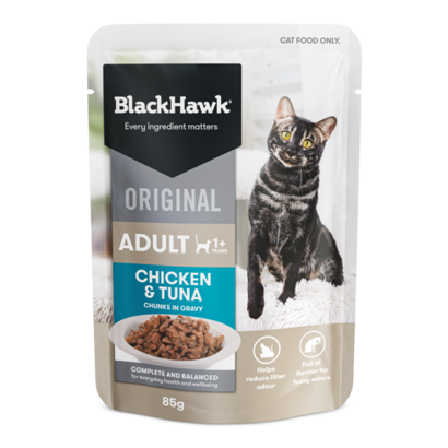 Black Hawk Original Adult Cat Chicken & Tuna in Gravy 85g 12pk
