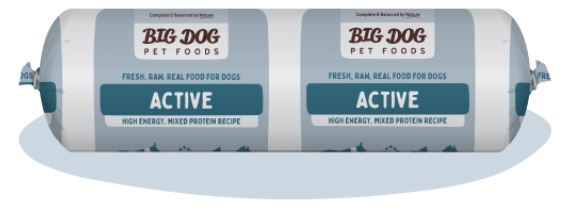 Big Dog Active Raw Dog Food Roll 2kg