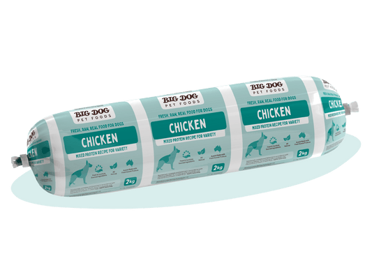 Big Dog Chicken Raw Dog Food Roll 2kg