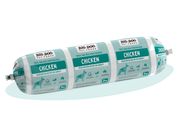 Big Dog Chicken Raw Dog Food Roll 2kg