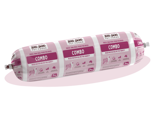 Big Dog Combo Raw Dog Food Roll 2kg