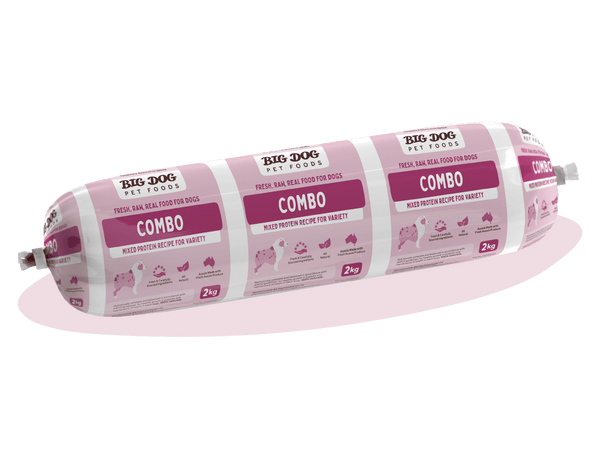 Big Dog Combo Raw Dog Food Roll 2kg