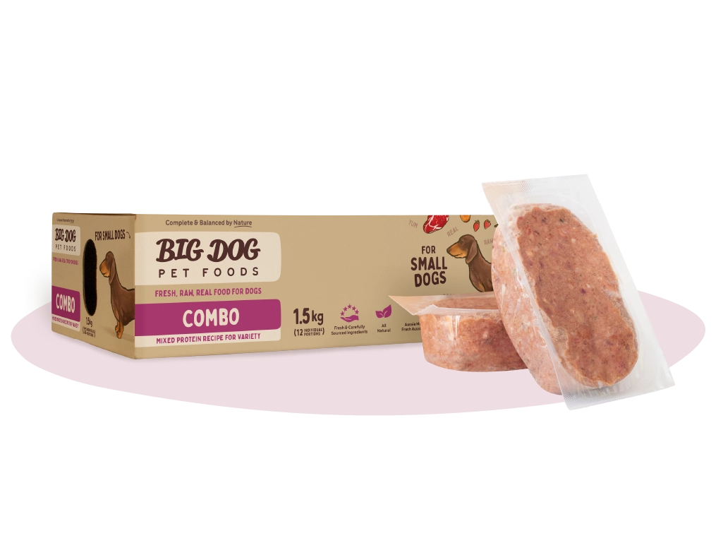 Big Dog Combo Raw Dog Food for Small Dogs 1.5kg