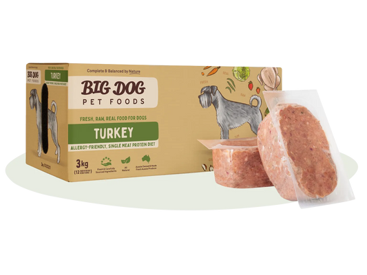 Big Dog Turkey Low Allergy Raw Dog Food 3kg