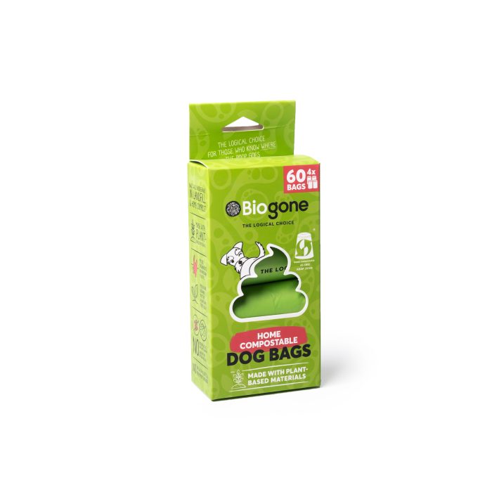 BioGone home compostable dog waste bags 4-roll pack