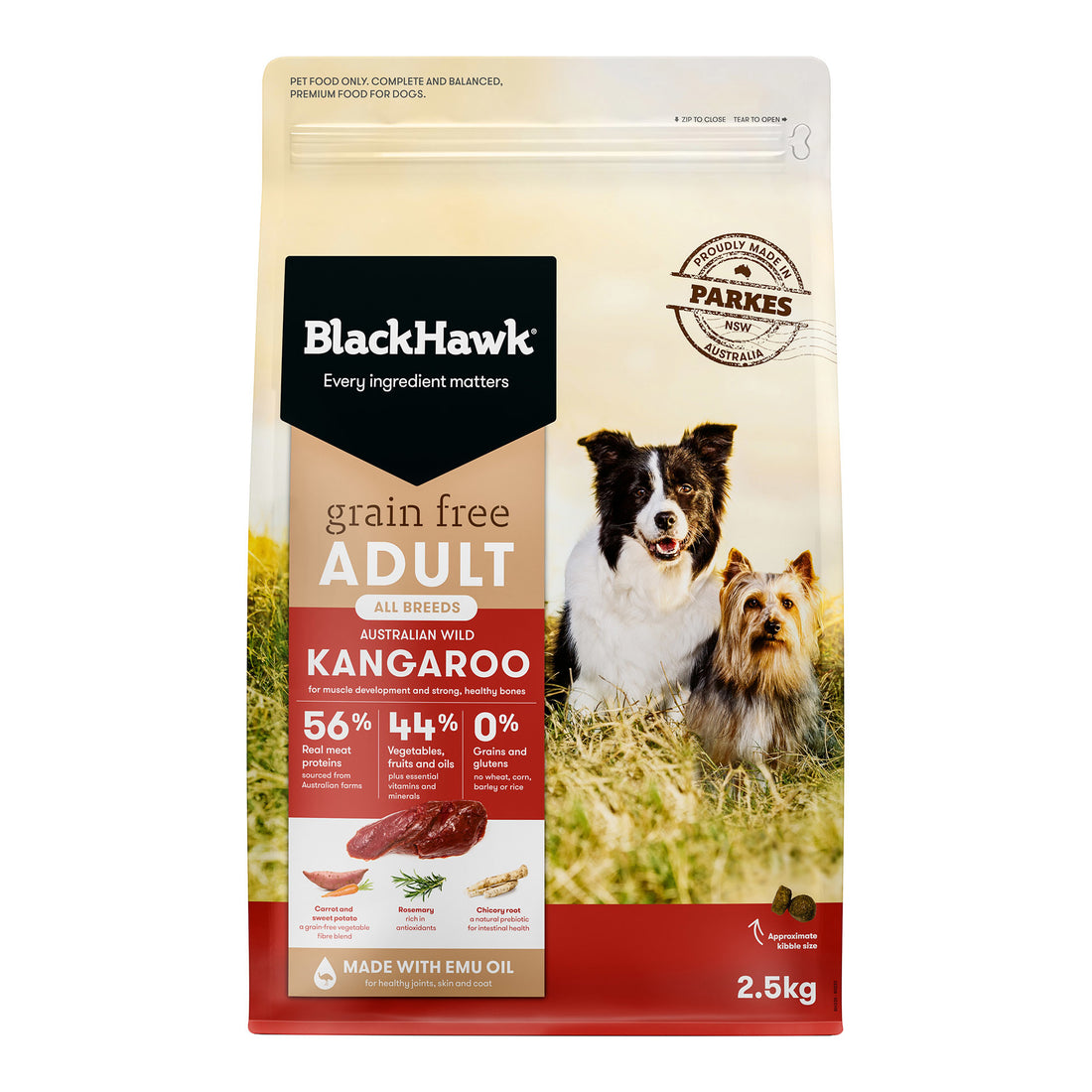 Black Hawk Grain Free Kangaroo 2.5kg dog food