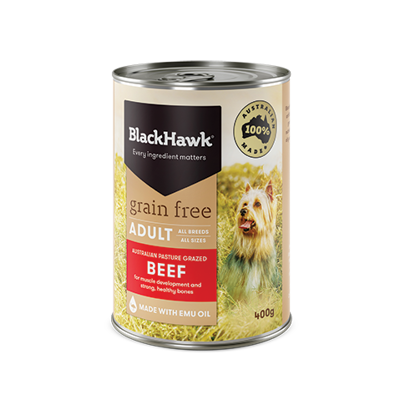 Black Hawk Grain Free Wet Dog Food Beef 400g