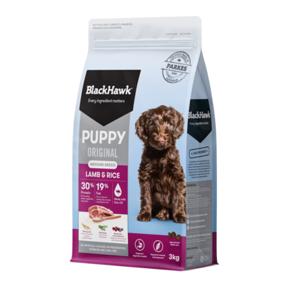 Black Hawk Original Puppy Medium Breed Lamb & Rice
