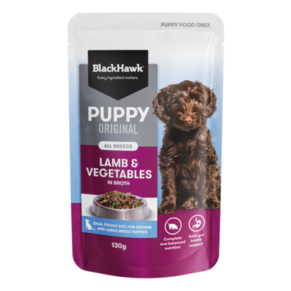 Black Hawk Puppy Lamb & Vegetables 130g