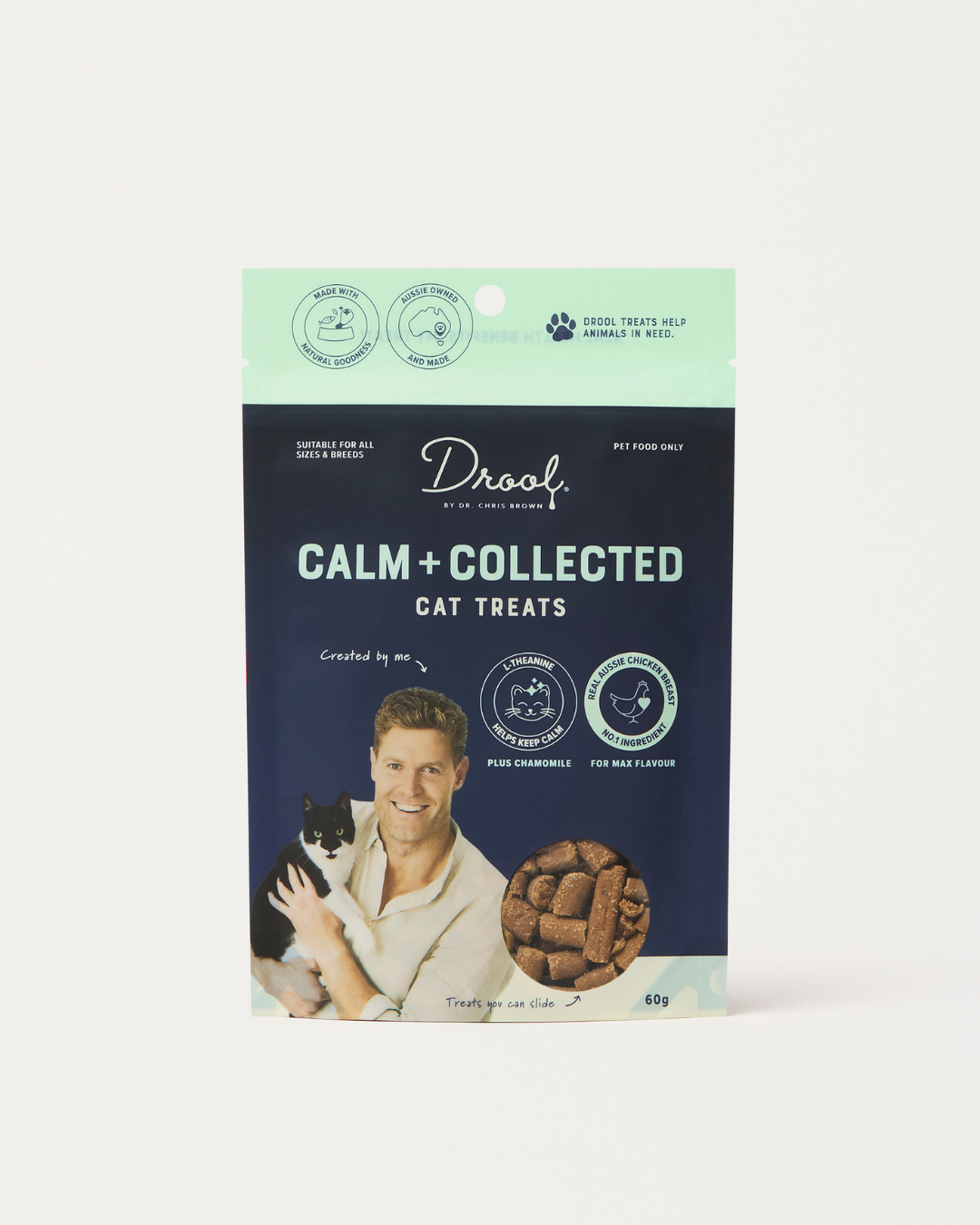 Drool Calm + Collected cat treats 60g
