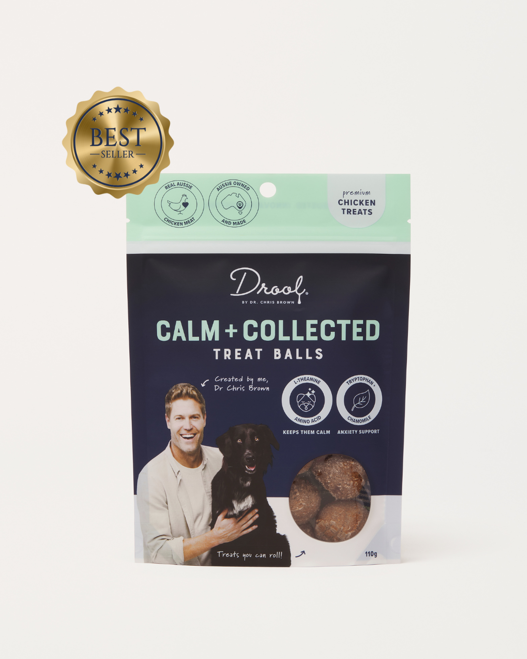 Drool Calm + Collected dog treats 110g