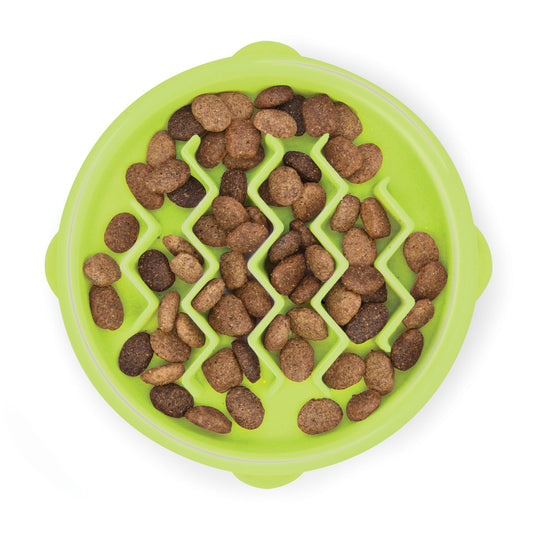 Catstages green slow feeder bowl for cats