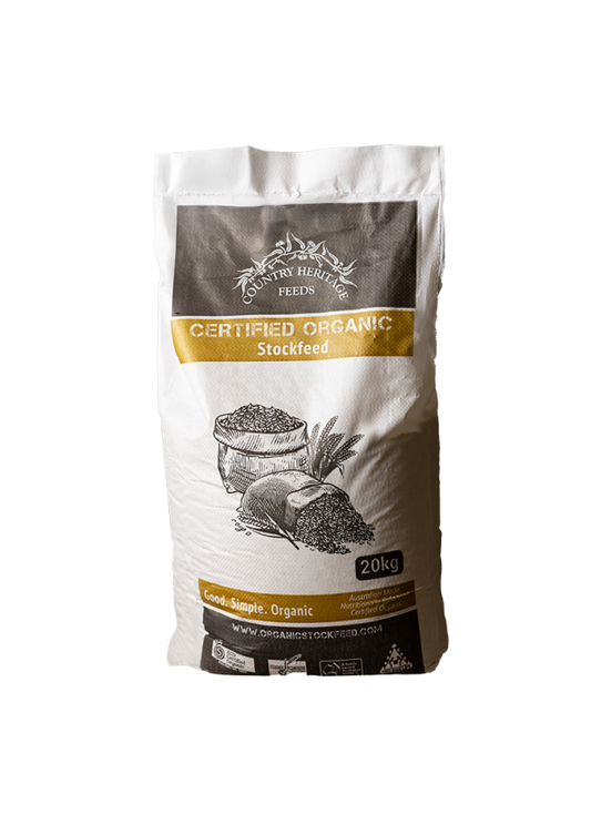 Country Heritage Organic Whole Wheat 20kg – generic Country Heritage certified organic stockfeed bag