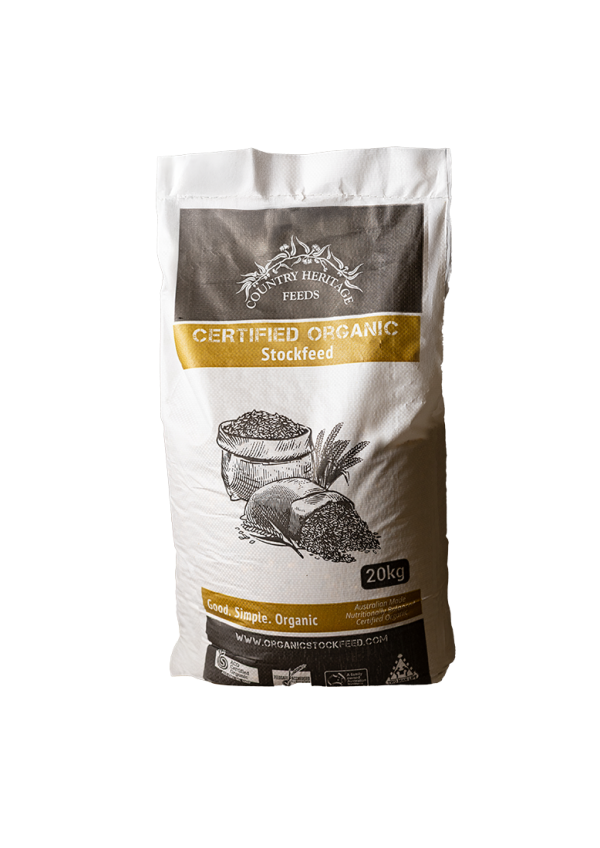Country Heritage Organic Gluten Free Soy Free Mash 20kg – generic Country Heritage certified organic stockfeed bag