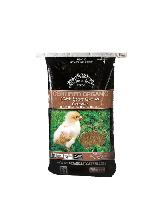 Country Heritage Organic Chicken Starter Grower Crumble 20kg