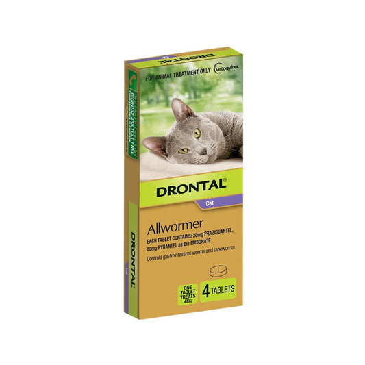 Drontal Allwormer tablets for cats up to 4kg