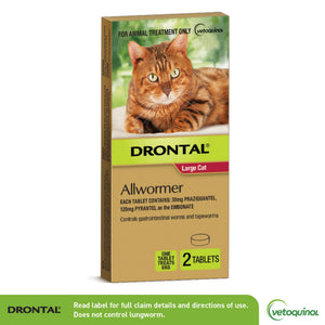 Drontal Allwormer tablets for large cats up to 6kg