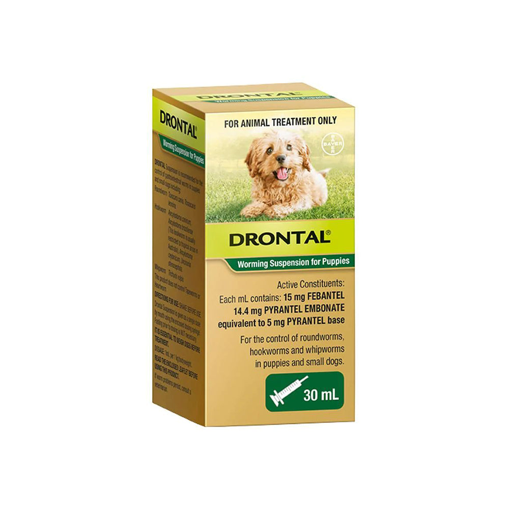 Drontal Puppy Worming Suspension 30ml with dosing syringe