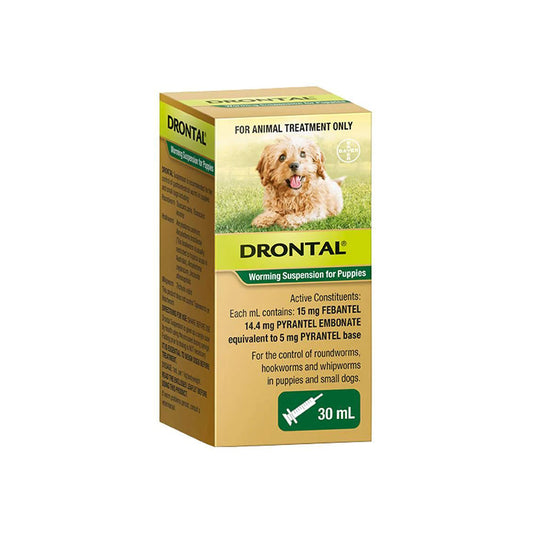 Drontal Puppy Worming Suspension 30ml with dosing syringe
