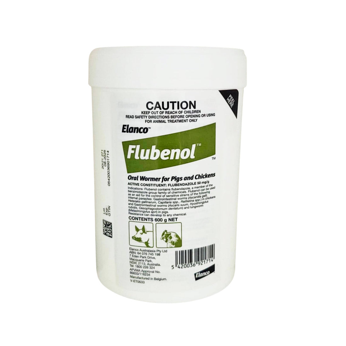 Elanco Flubenol Pig and Poultry Wormer 600g