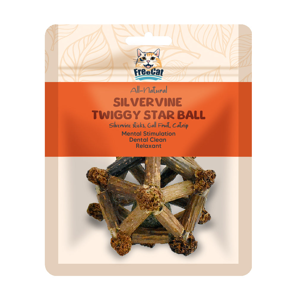 Freecat All Natural Silvervine Twiggy Star Ball