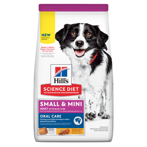 Hill's Science Diet Adult Oral Care Small & Mini Chicken & Barley Recipe Dog Food