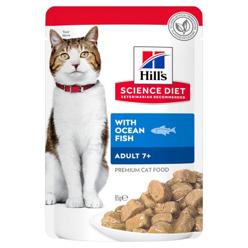 Hill's Science Diet Adult 7+ Ocean Fish Wet Cat Food 85g x 12
