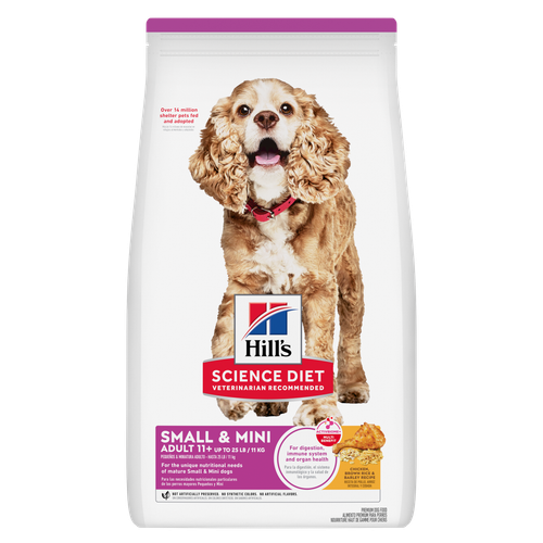 Hill's Science Diet Adult 11+ Small & Mini Chicken, Brown Rice & Barley Recipe Dog Food