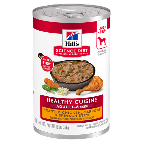 Hill's Science Diet Adult Healthy Cuisine Roasted Chicken, Carrots & Spinach Stew Dog Food