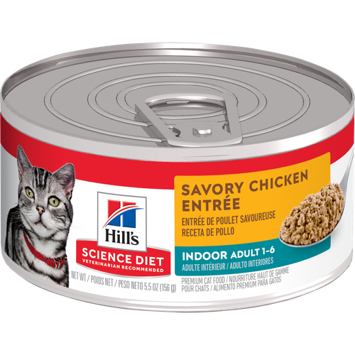 Hill's Science Diet Adult Indoor Chicken Wet Cat Food 156g x 24