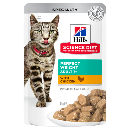 Hill's Science Diet Adult Perfect Weight Chicken Wet Cat Food 85g x 12