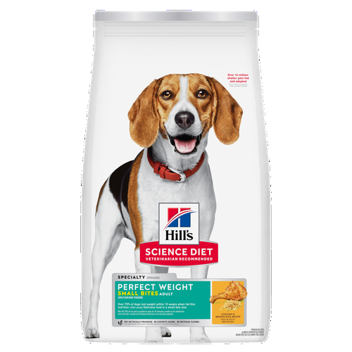 Hill's Science Diet Adult Perfect Weight Small Bites Chicken & Brown Rice Recipe Dog Food