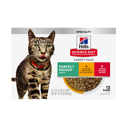 Hill's Science Diet Adult Perfect Weight Variety Pack Wet Cat Food 12 Pack