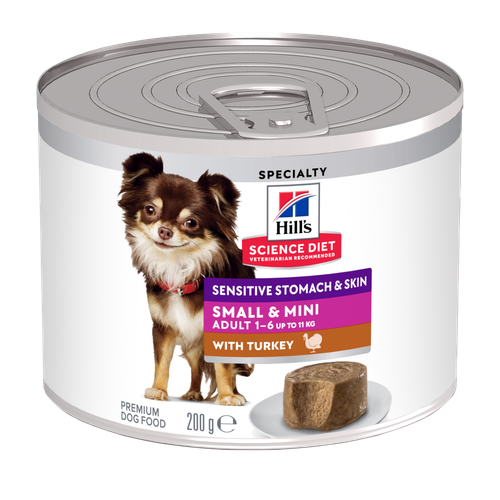 Hill's Science Diet Sensitive Stomach & Skin Adult Small & Mini Breed Dog Mousse with Turkey