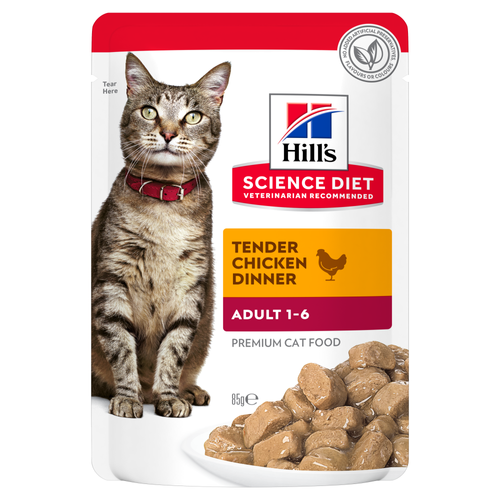 Hill's Science Diet Adult Tender Chicken Dinner Wet Cat Food 156g x 24