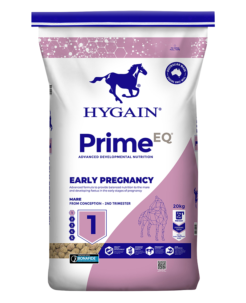 Hygain PRIME EQ® Stage 1 – Early Pregnancy 20kg horse feed bag