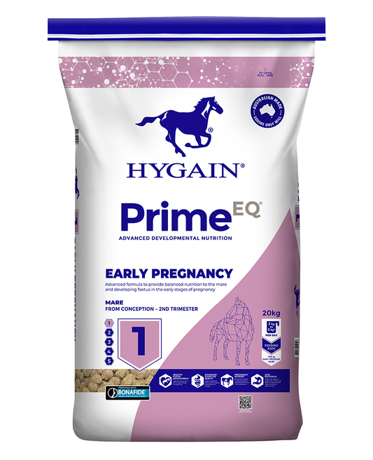 Hygain PRIME EQ® Stage 1 – Early Pregnancy 20kg horse feed bag