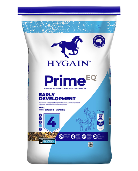 Hygain PRIME EQ® Stage 4 – Early Development 20kg horse feed bag