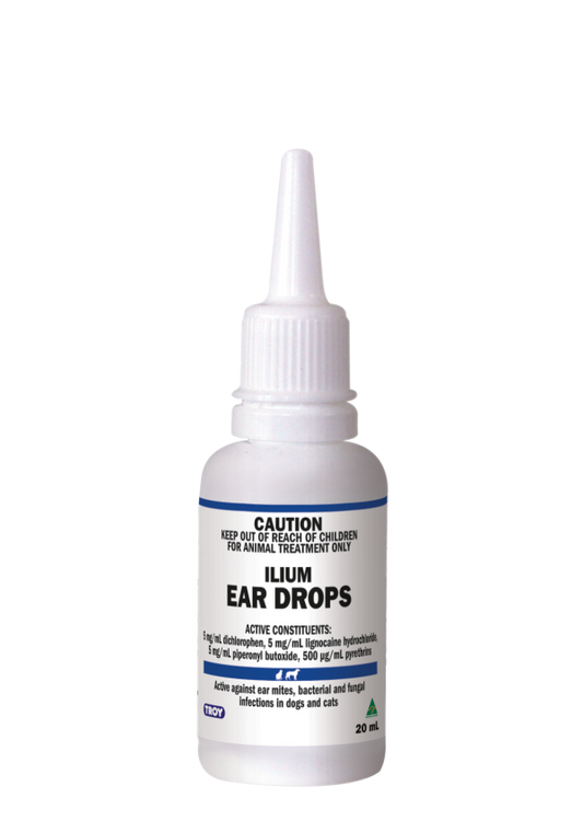 Ilium Ear Drops 20 mL for dogs and cats