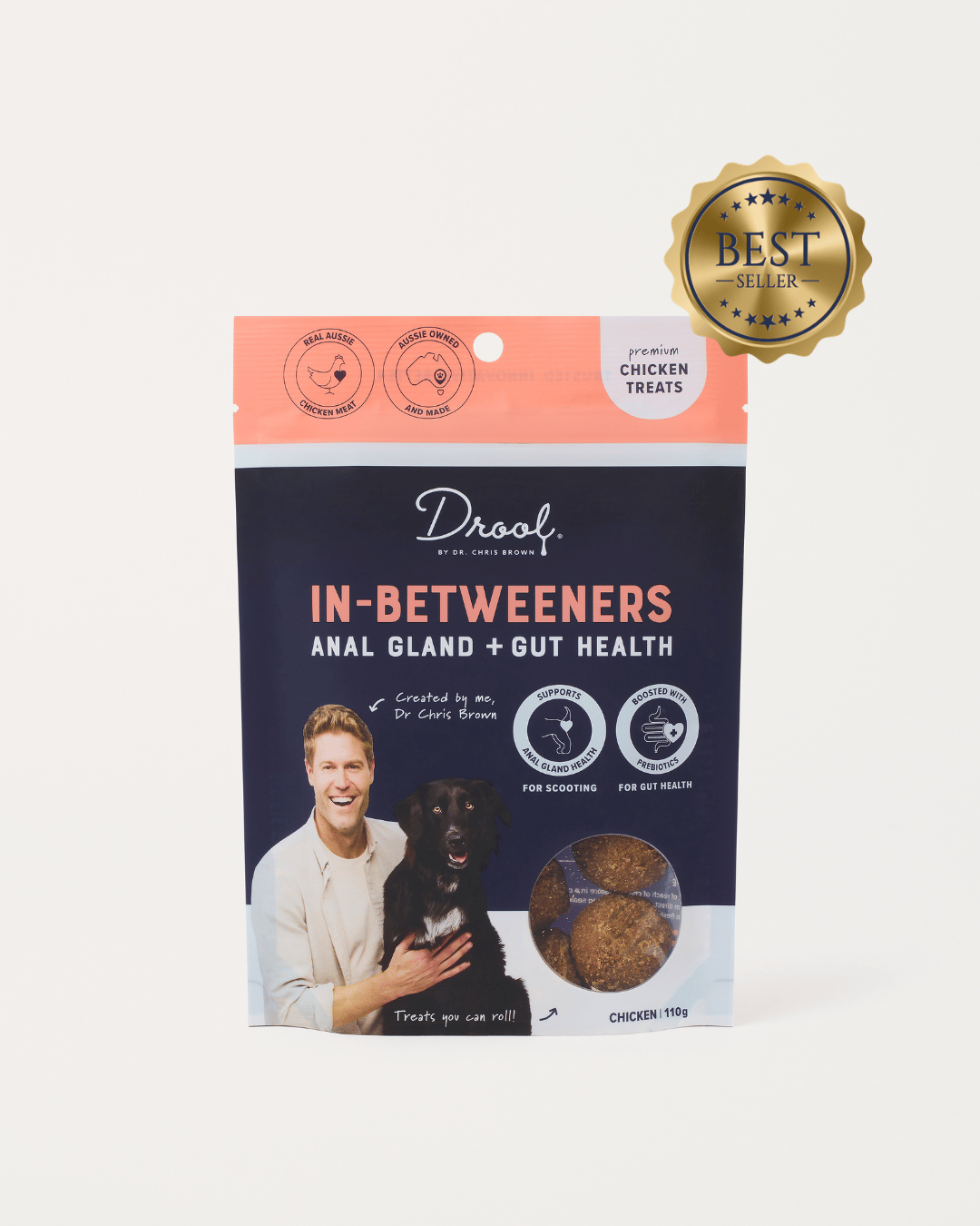 Drool In-Betweeners chicken dog treats 110g
