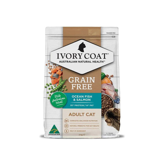 Ivory Coat Grain Free Adult Cat Ocean Fish and Salmon 2kg