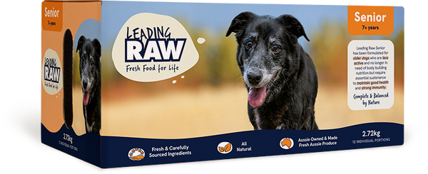 Leading Raw Senior Frozen Dog Food 2.72kg