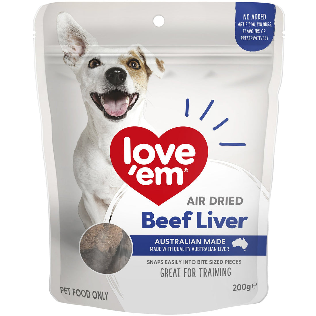 Love ’Em Air-Dried Beef Liver 200g