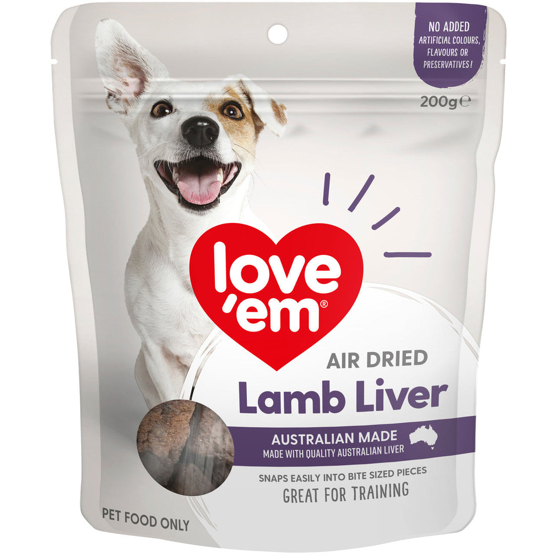 Love ’Em Air-Dried Lamb Liver 200g