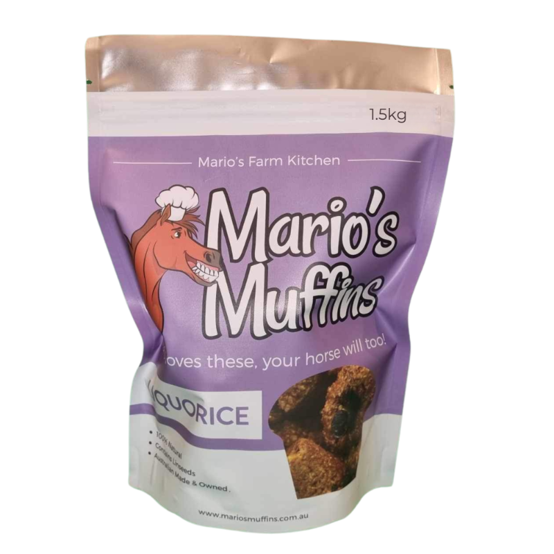 Mario's Muffins Liquorice horse treats 1.5kg