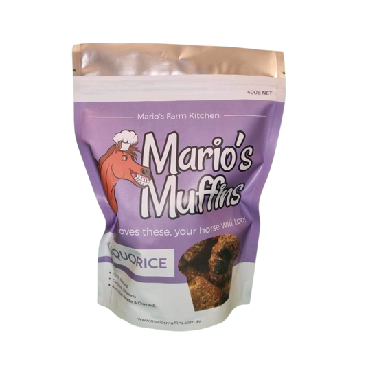 Mario's Muffins Liquorice horse treats 400g
