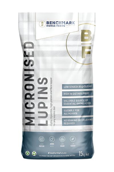 Benchmark Micronised Lupins 15kg horse feed bag